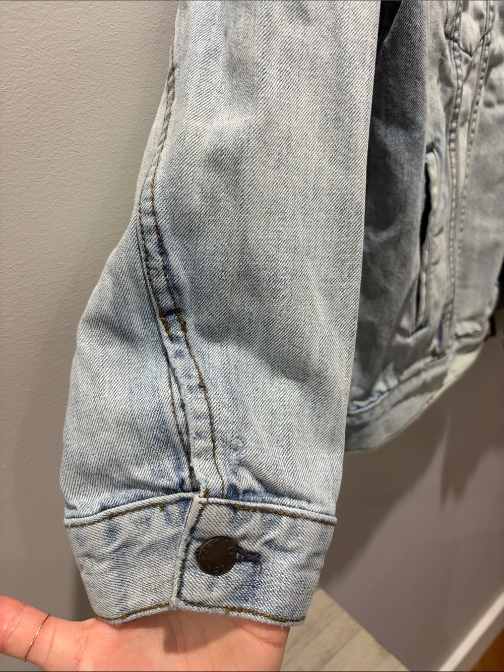 Free People Light Wash Denim Oversized Jacket - Women’s - Picture 6 of 6